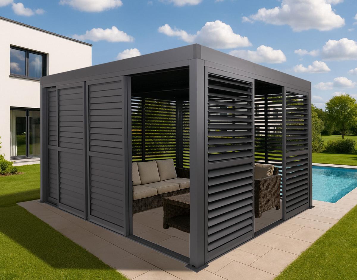 PERGOLA Anthrazit - Anthrazit, Metall (400/220/300cm) - MCW