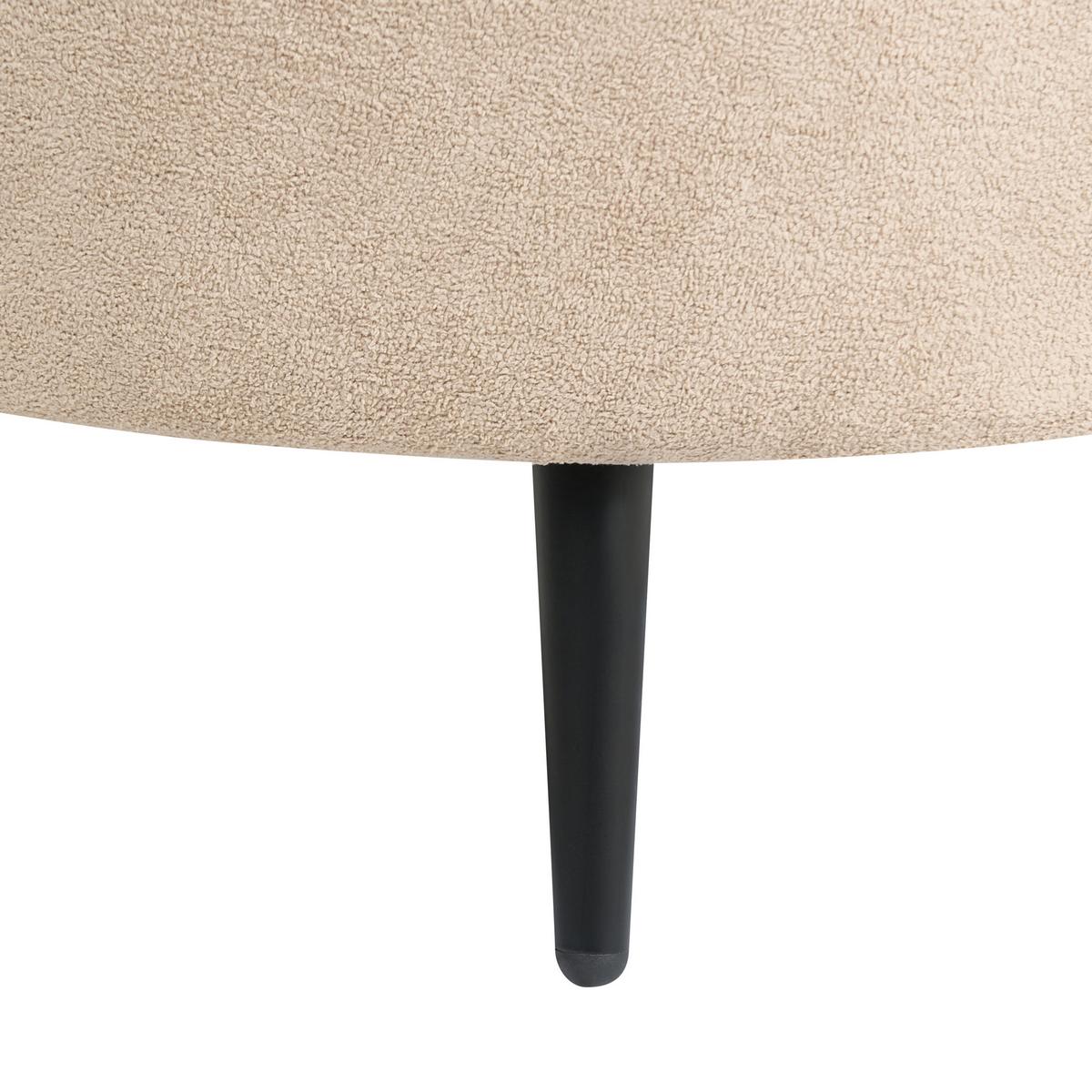 3-SITZER-SOFA Bouclé beige/schwarz Savar - Beige/Schwarz, Textil (183/69/84cm) - Beliani