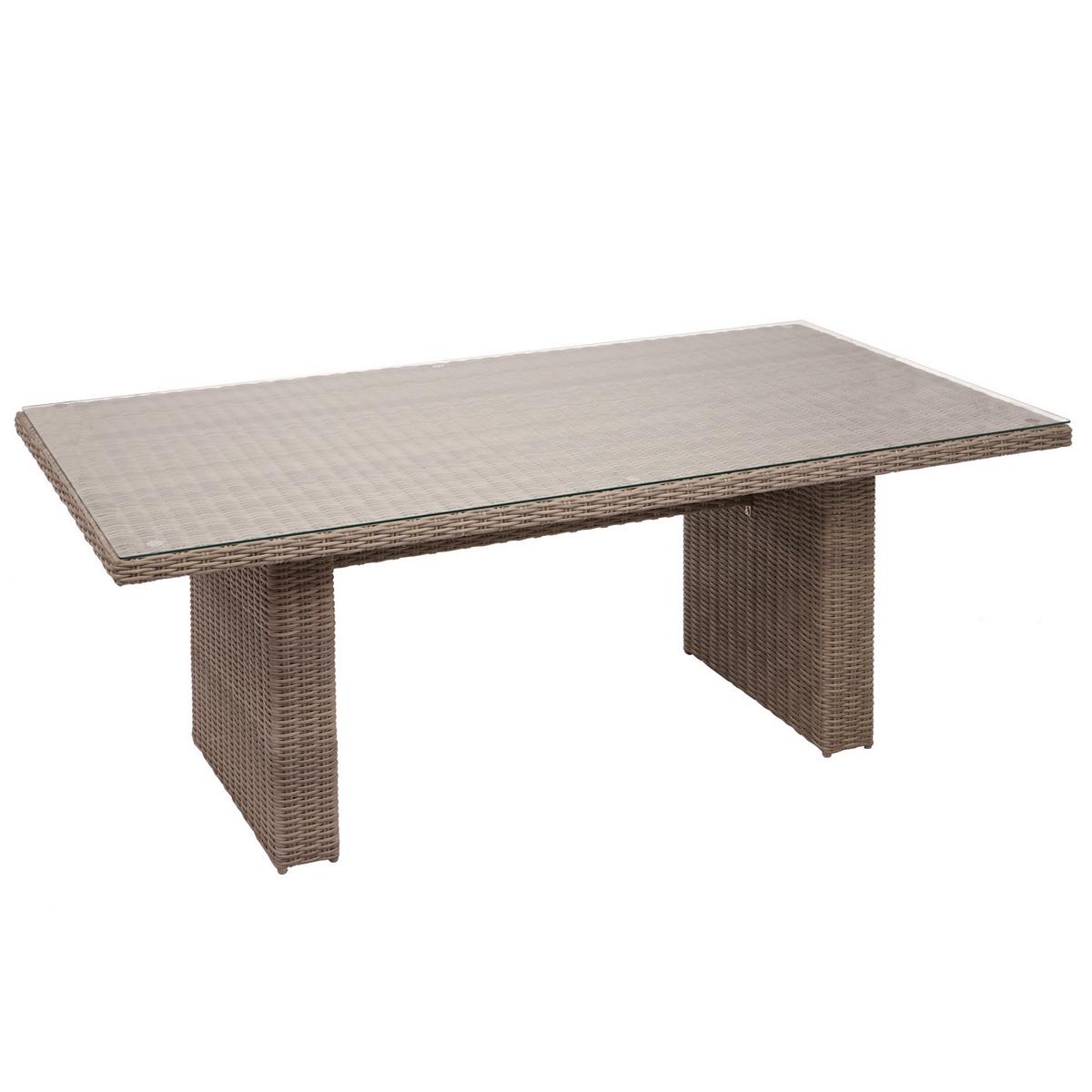 POLY-RATTAN GARNITUR Beige - Beige, Kunststoff - MCW