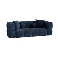 SOFA 3-sitzer Vega - Blau, Holzwerkstoff/Textil (250/77/103cm) - Fun Möbel