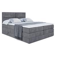 BOXSPRINGBETT AURA KING - 140 x 200 - H3/H4 - Dunkelgrau - Dunkelgrau, Holzwerkstoff (140/200cm) - ALTDECOR
