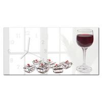 WANDUHR aus Glas 60x30 cm - Weinglas - Multicolor, Glas (60/30/0.4cm) - TULUP