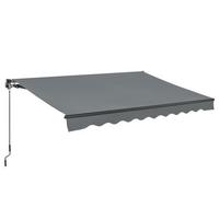 GELENKARMMARKISE grau 250x200 cm - Grau, Textil (250/250/200cm) - Juskys