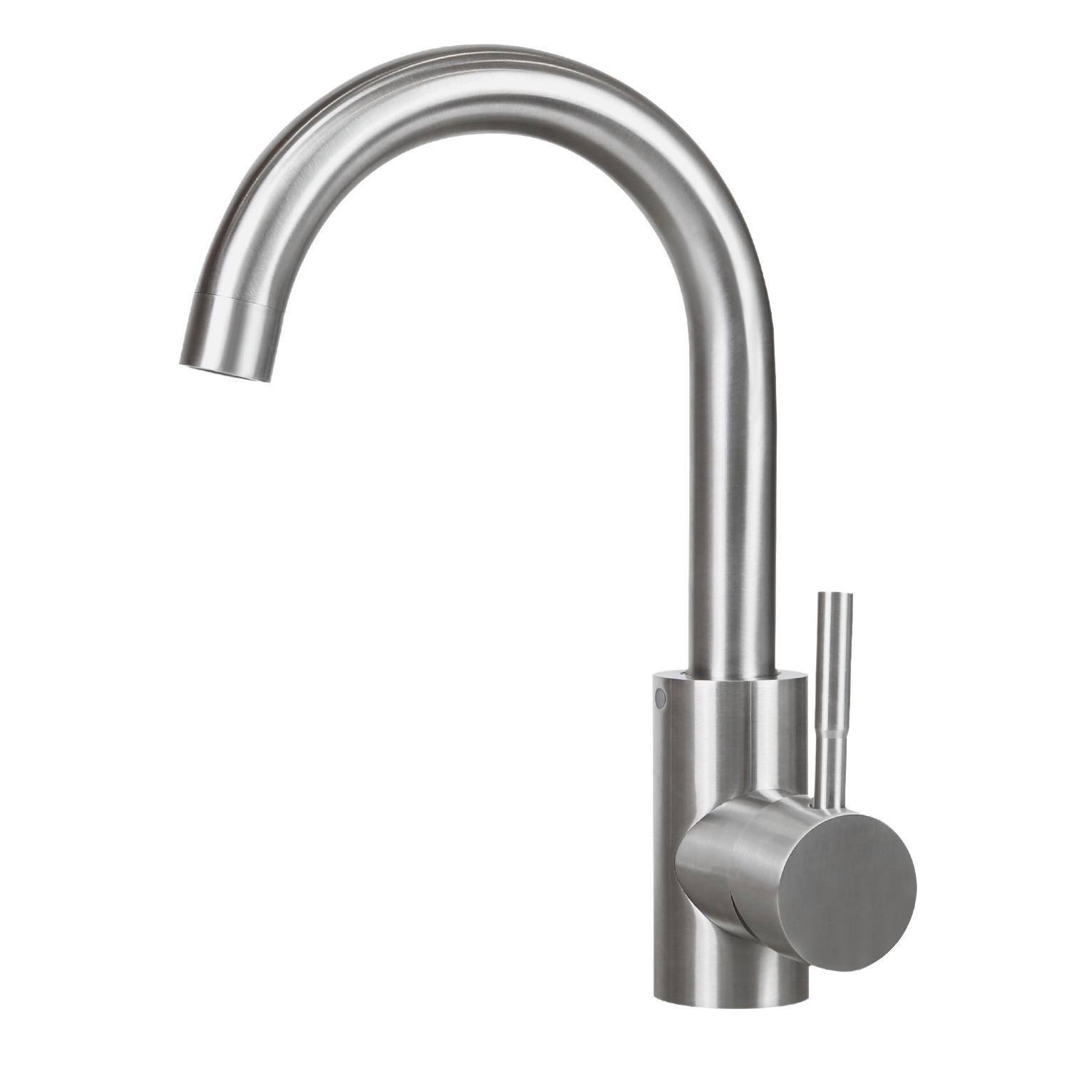 WASCHTISCHARMATUR SARAH 24/6/24 cm - Silberfarben, Metall (6/24/24cm) - Nettlife