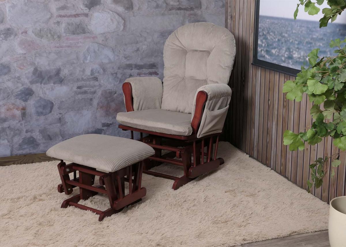 RELAXSESSEL Hellgrau, Braun - Hellgrau/Braun, Textil (74/103/71cm) - MCW