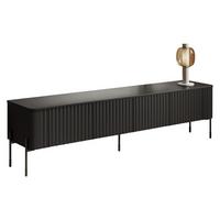 TV-LOWBOARD Vera 190 - Schwarz, Holzwerkstoff/Metall (190/50/40cm) - MIRJAN24