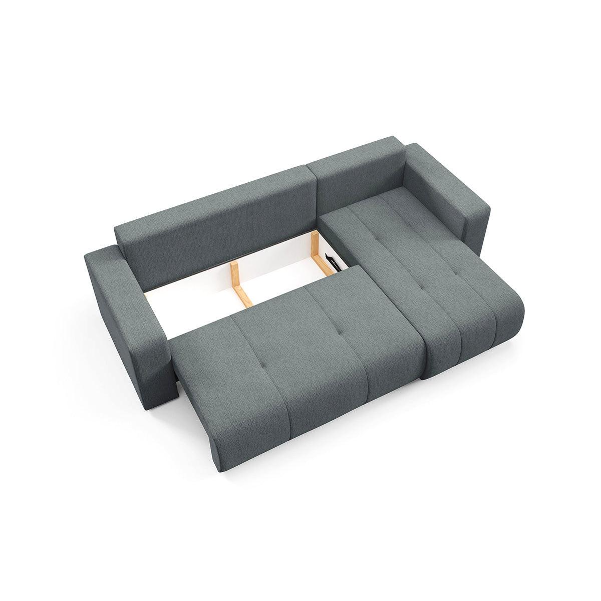 ECKSOFA Vasco 3 Sitzplätze Grau - Grau, Holz (247/145cm) - Petits-meubles