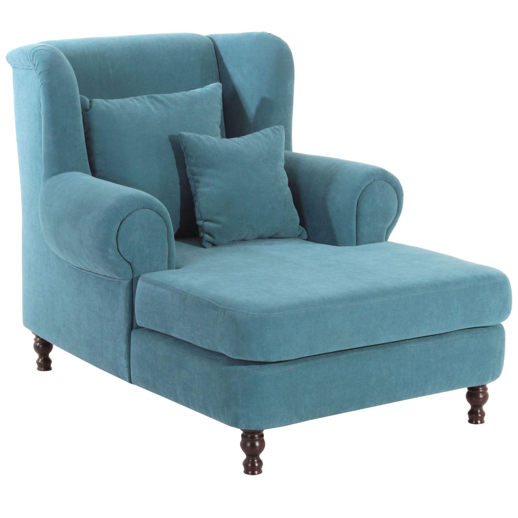 SESSEL XXL Karley Bezug Veloursstoff Buche nussbaum dunkel / petrol - Blau, Kunststoff (103/103/149cm) - 58aufmkessel