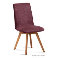ESSZIMMERSTUHL (8er-Set) Dilga 47x92x60 Schwarz/Marsala - Eichefarben/Brombeere, Kunststoff (60/92/47cm) - 58aufmkessel