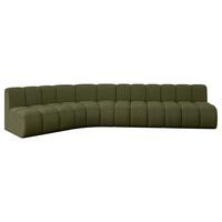 ECKSOFA modulares Sofa Montra-L2 - 381x174x70 cm Grün - Grün, Holzwerkstoff/Textil (381/174cm) - ALTDECOR