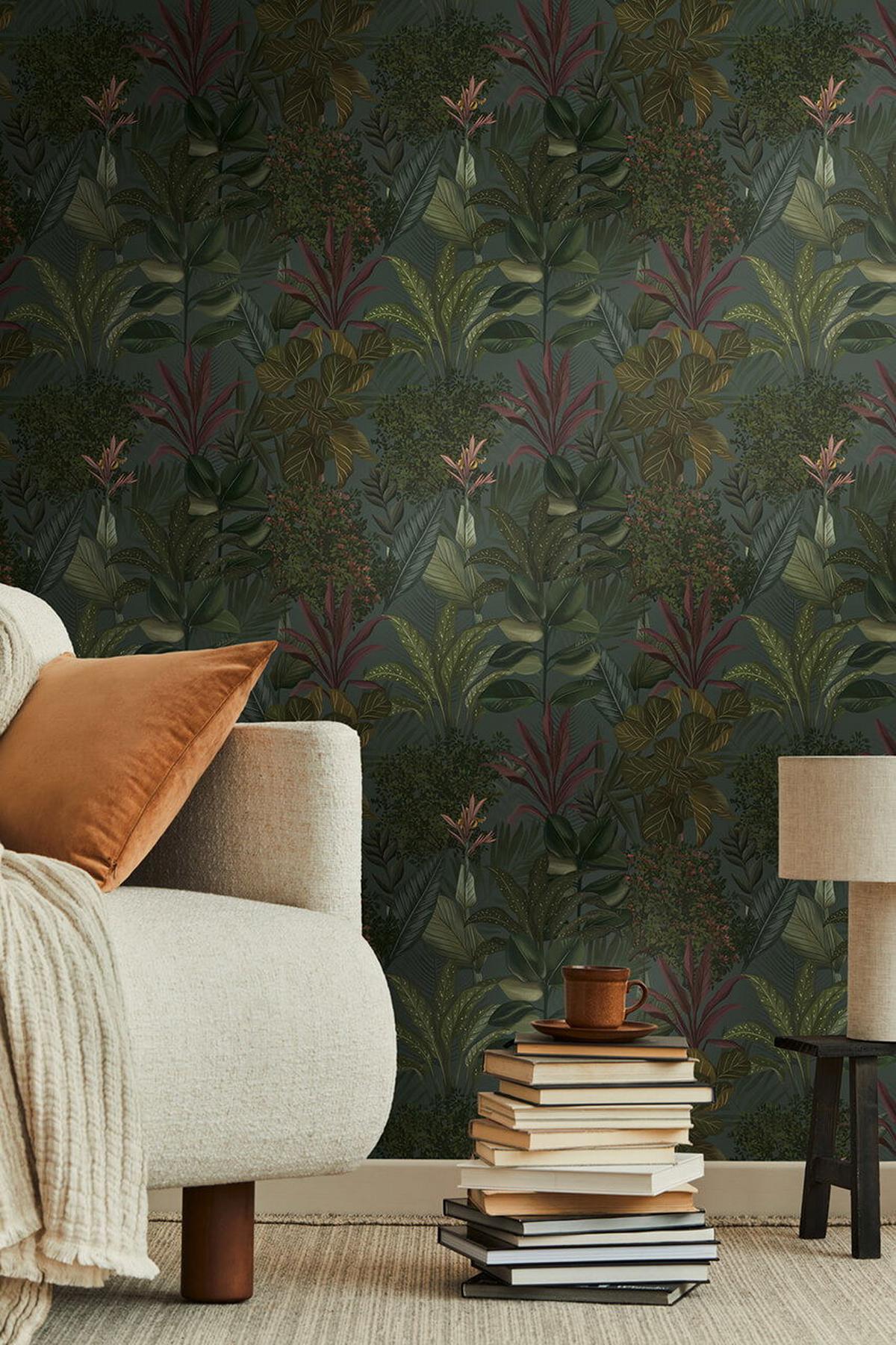 VLIESTAPETE Grün 53/1005 cm - Grau, Textil (53/1cm) - KUNSTLOFT