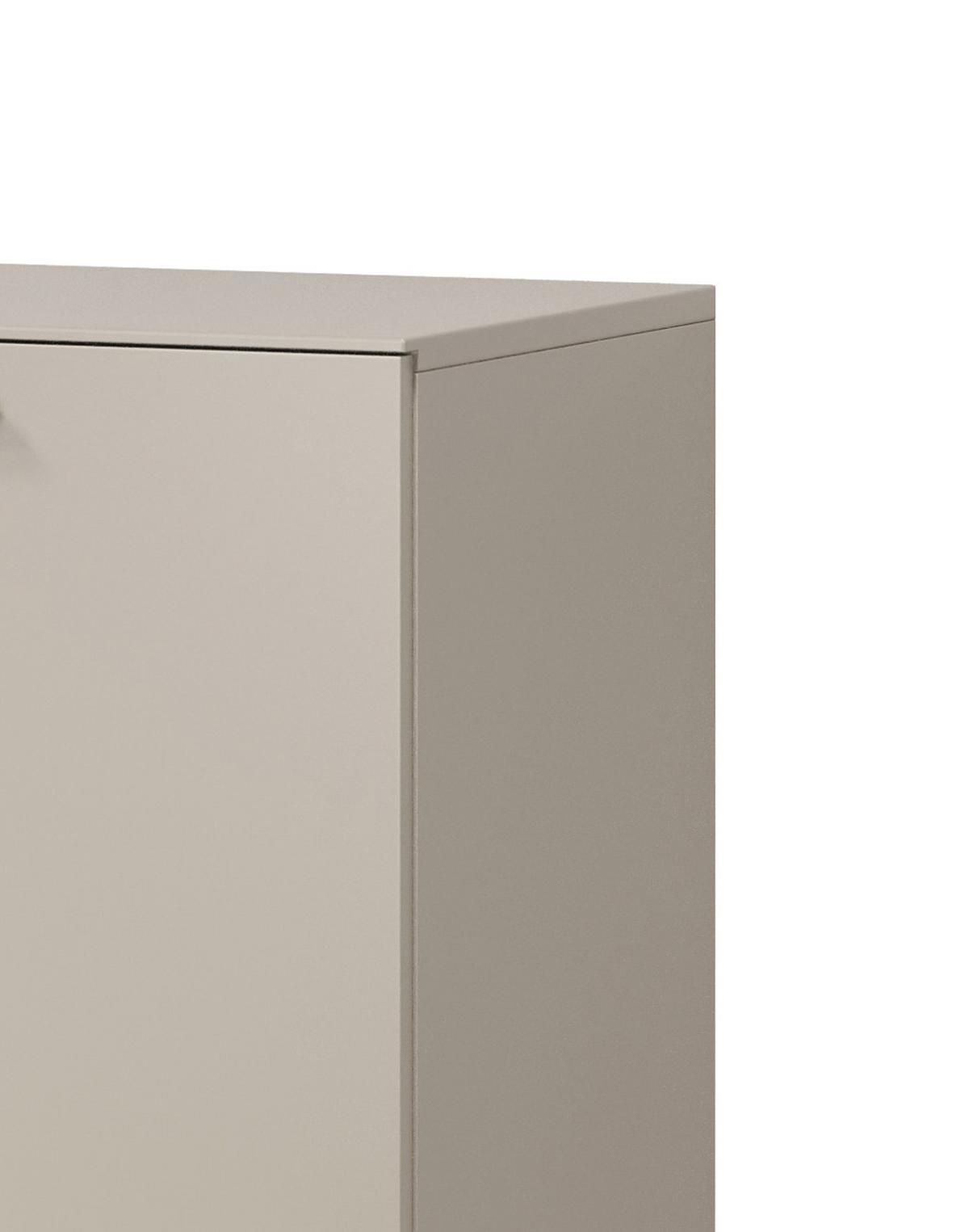 SIDEBOARD Kaschmir, Eiche 200 cm, Kommode mit Soft-Close - Kaschmir/Schwarz, Holzwerkstoff/Metall (200/75/40cm) - Top.Furn