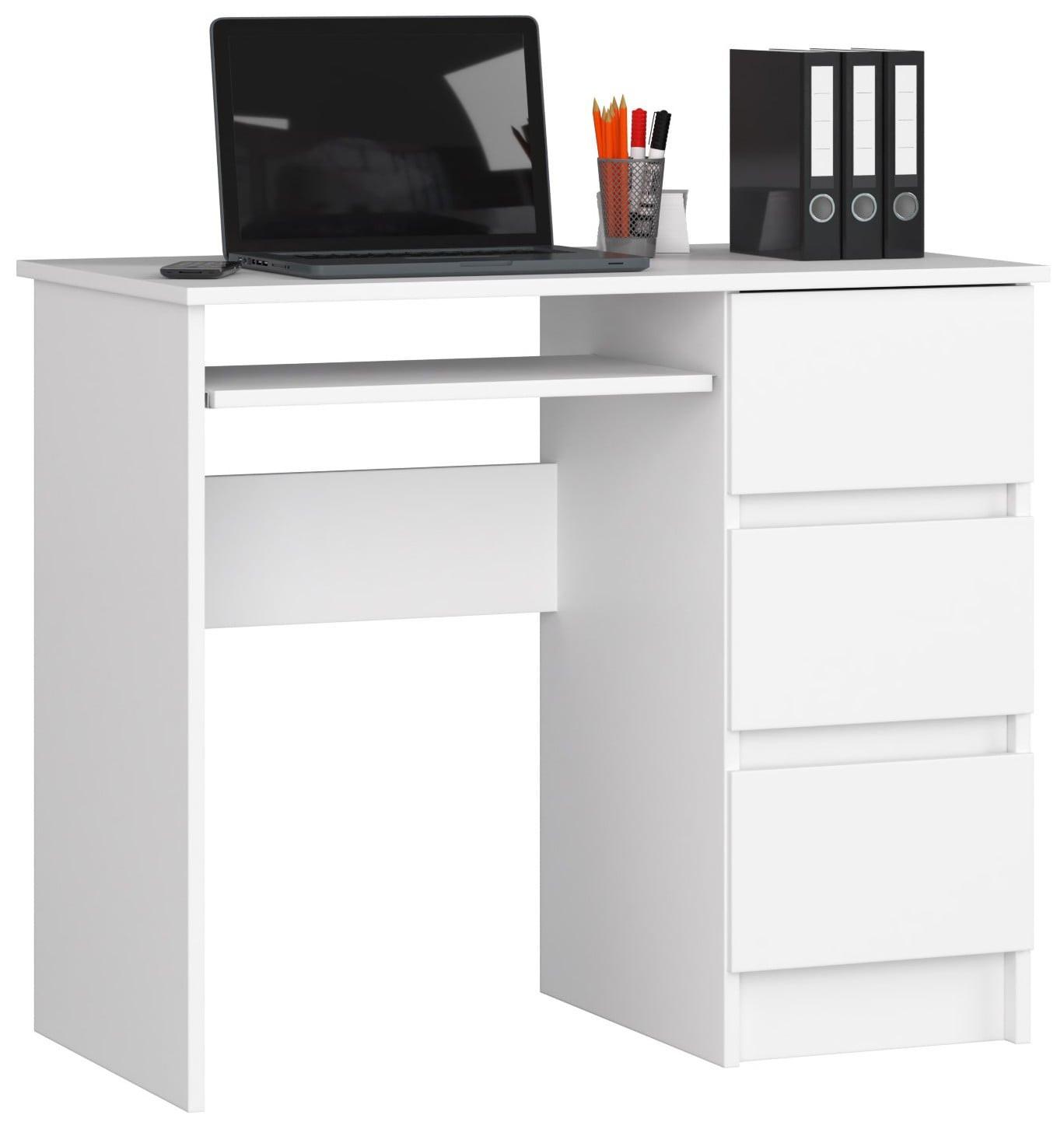 SCHREIBTISCH Weiß 77/90/50 - Weiß, Holzwerkstoff (120/53.6/77cm) - RAUMHIRSCH FURNITURE