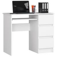SCHREIBTISCH Weiß 77/90/50 - Weiß, Holzwerkstoff (120/53.6/77cm) - RAUMHIRSCH FURNITURE