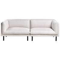3-SITZER-SOFA Stoff Hellbeige Vorgod - Beige, Textil (221/76/84cm) - Beliani