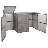 3ER-MÜLLTONNENVERKLEIDUNG Grau - Grau, Kunststoff (195/110/66cm) - MCW
