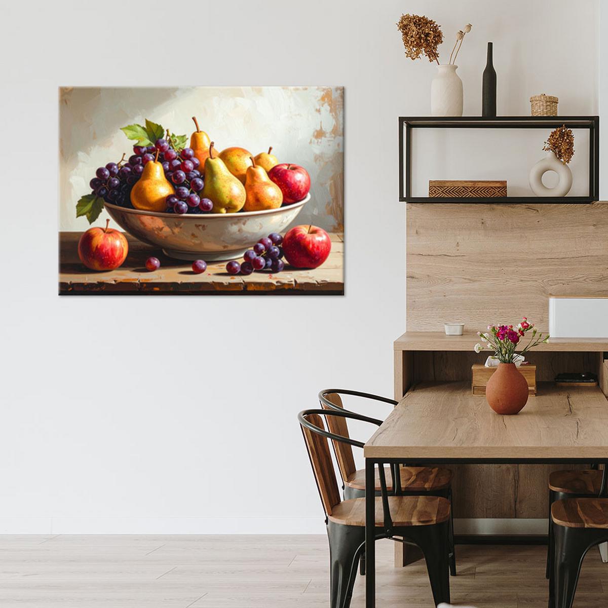 LEINWANDBILD Essen & Trinken 60x40cm - Multicolor, Textil (60/40cm) - Feeby
