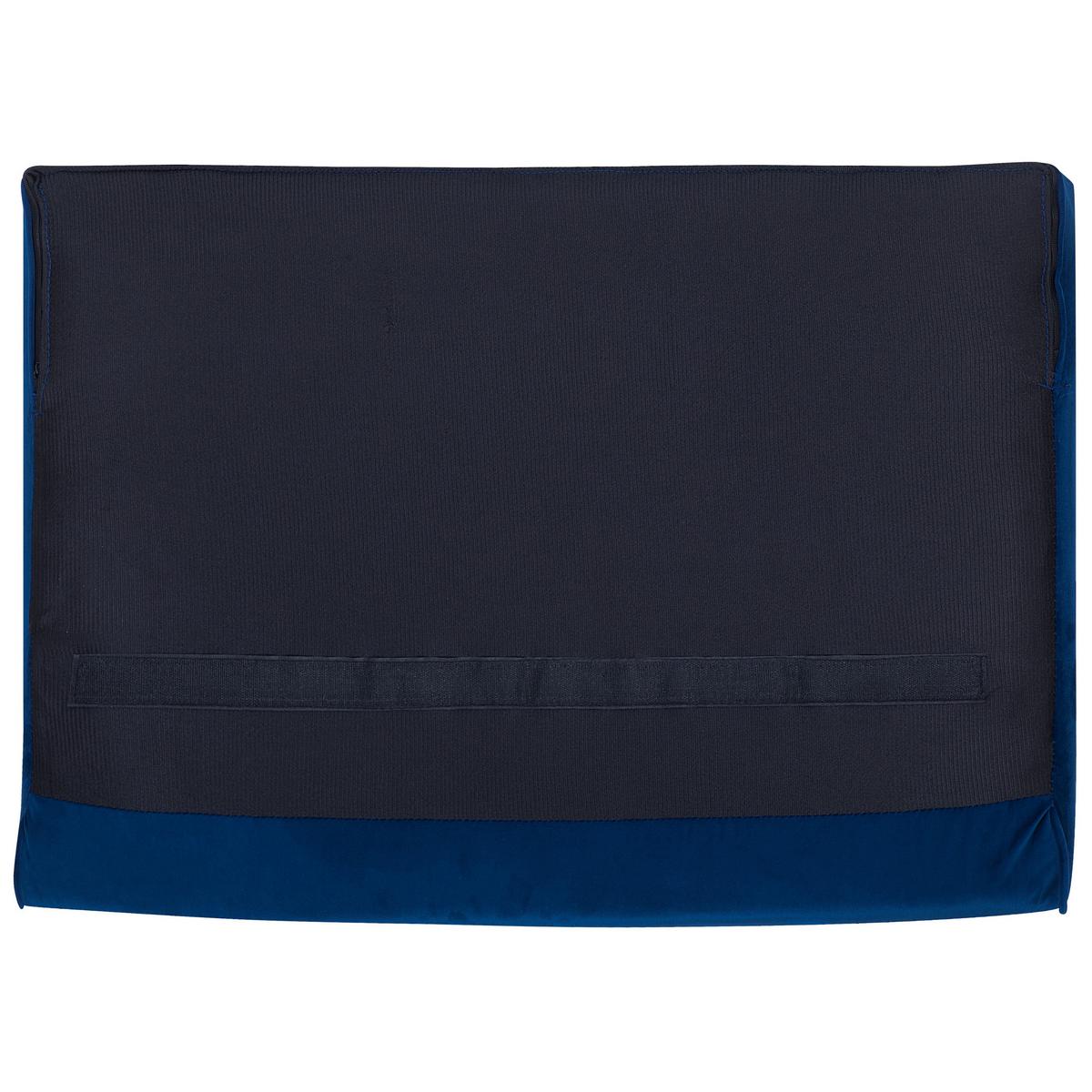 3-SITZER-SOFA Samtstoff Dunkelblau Sotra - Hellblau, Textil (224/70/85cm) - Beliani