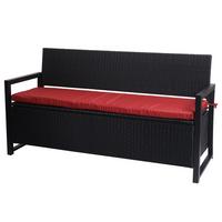 SITZBANK Anthrazit, Bordeaux - Bordeaux/Anthrazit, Kunststoff (164/87/57cm) - MCW