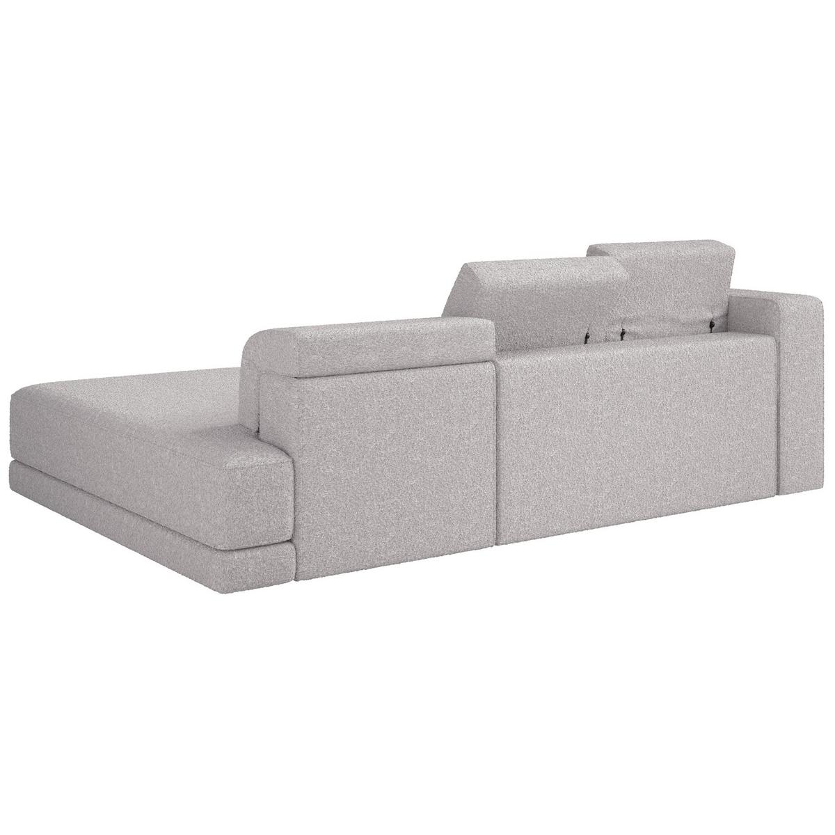 ECKSOFA Novals L-Form, 4-Sitzer, rechts 278 cm - Hellgrau/Schwarz, Holz/Kunststoff (168/278cm) - Selsey