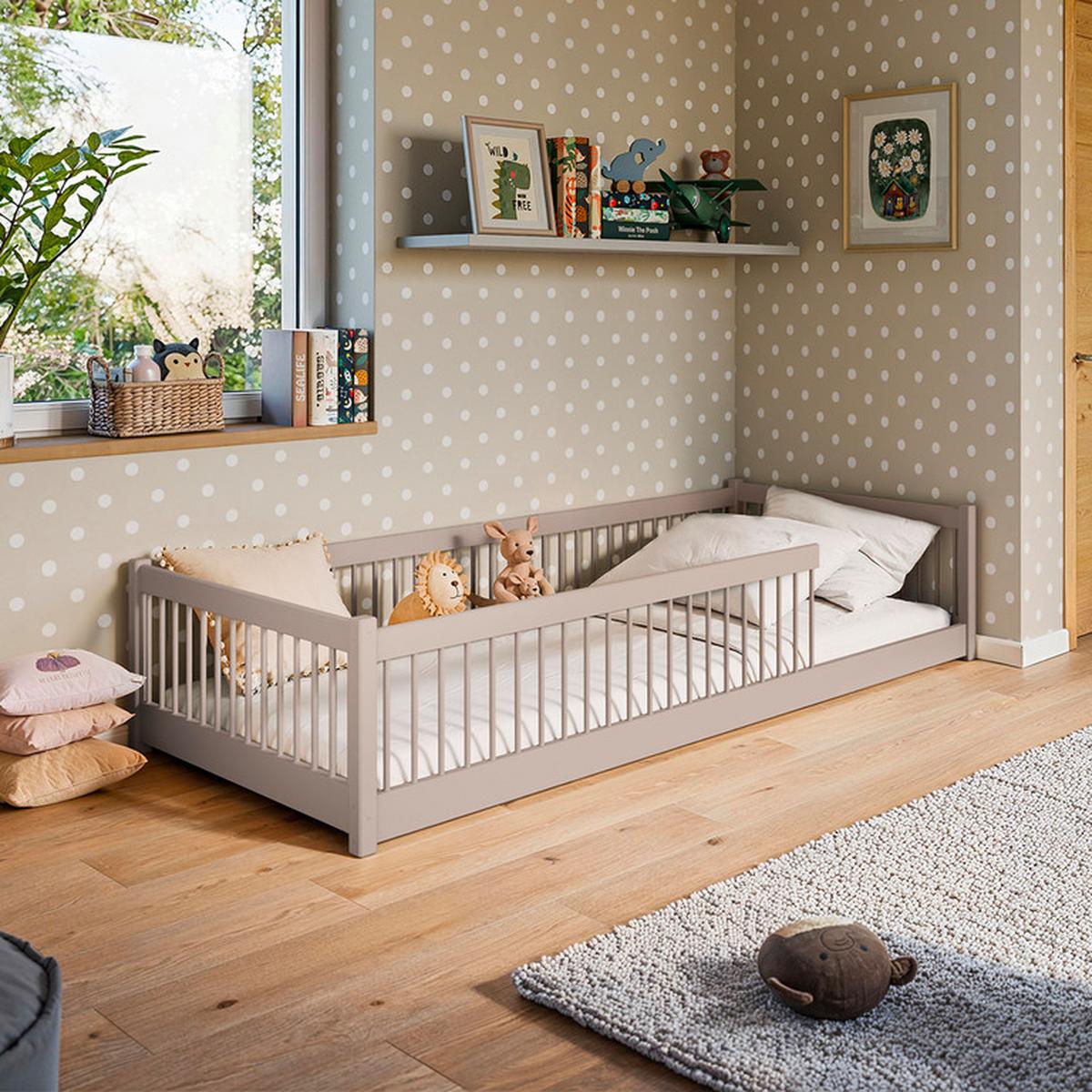 BETT 90/200 Tamara Kaschmir - Beige, Holz (90/200cm) - Petits-meubles