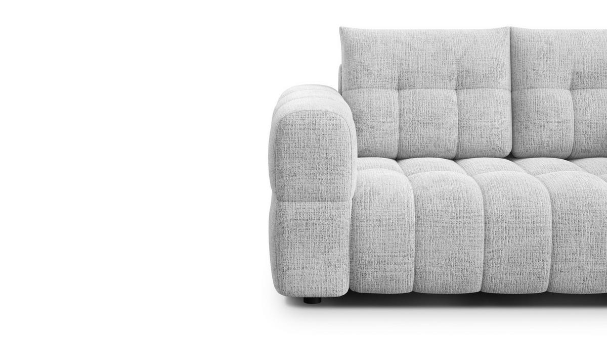 SOFA CLOUDI 2-Sitzer, hellgrau - Hellgrau/Schwarz, Holz/Textil (181/89/104cm) - Wozimo