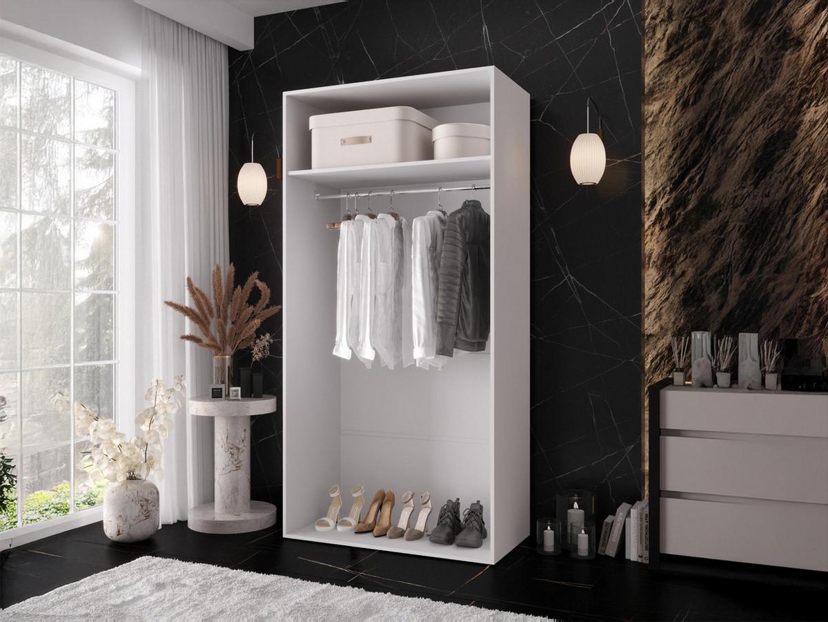 DREHTÜRENSCHRANK Zen 100 cm - Schwarz/Eiche Artisan, Holzwerkstoff/Kunststoff (100/202/50cm) - MIRJAN24