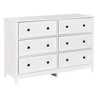 KOMMODE mit 6 Schubladen Weiß Hazelvale - Weiß, Holzwerkstoff (120/80/45cm) - Beliani