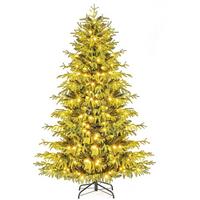 WEIHNACHTSBAUM mit 270 warmweißen LEDs 180cm Grün - Grün, Metall (180cm) - COSTWAY