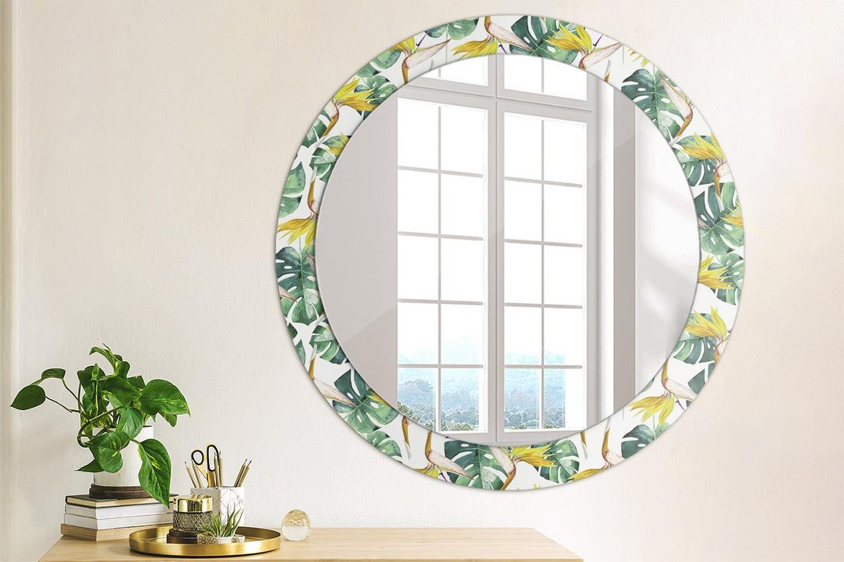 SPIEGEL Rund Ø 80 cm mit Aufdruck - Multicolor, Glas (80/80/0.4cm) - Wallfluent