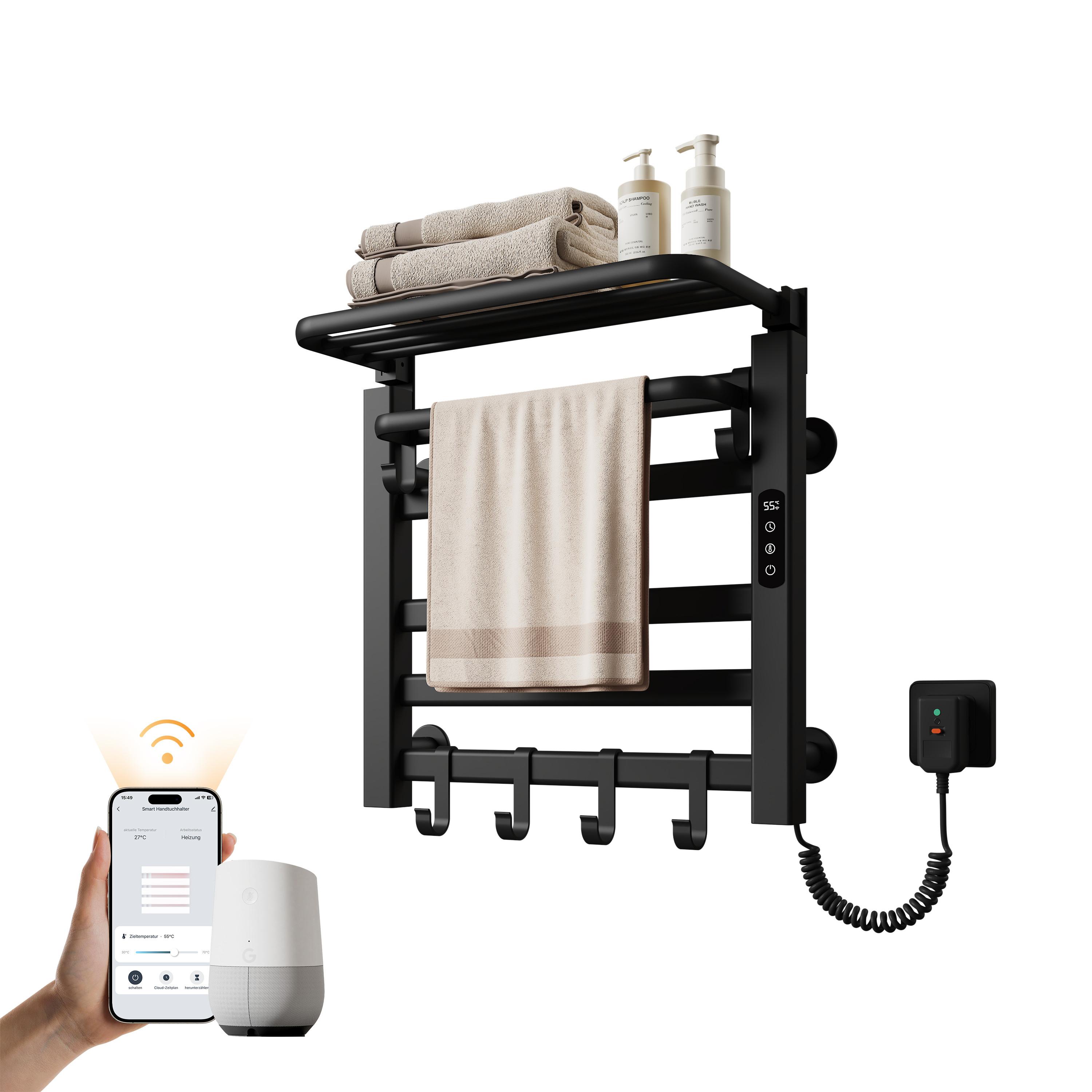HEIZKÖRPER Elektrisch mit WiFi und Fernbedienung Schwarz 50/50 cm - Schwarz, Metall (50/50/25cm) - EMKE