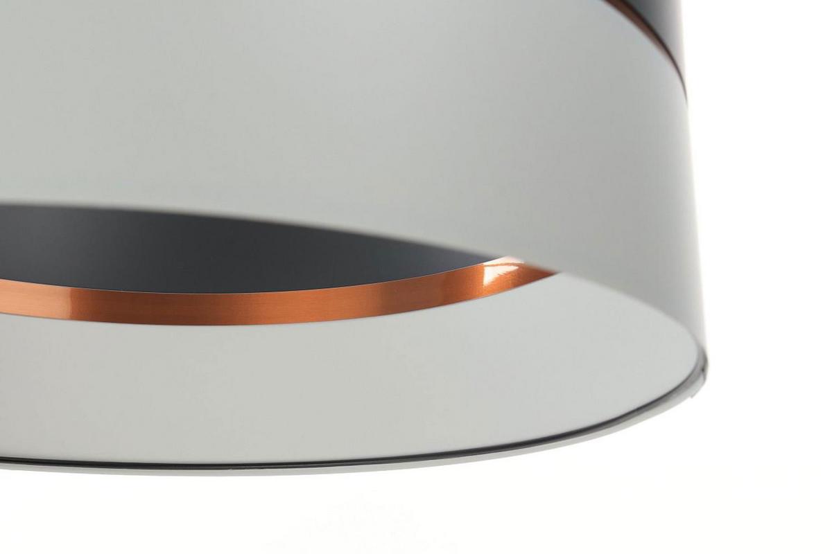 HÄNGELEUCHTE Grau 30/21 cm - Grau/Kupferfarben, Kunststoff (30/0.45/21cm) - ONZENO