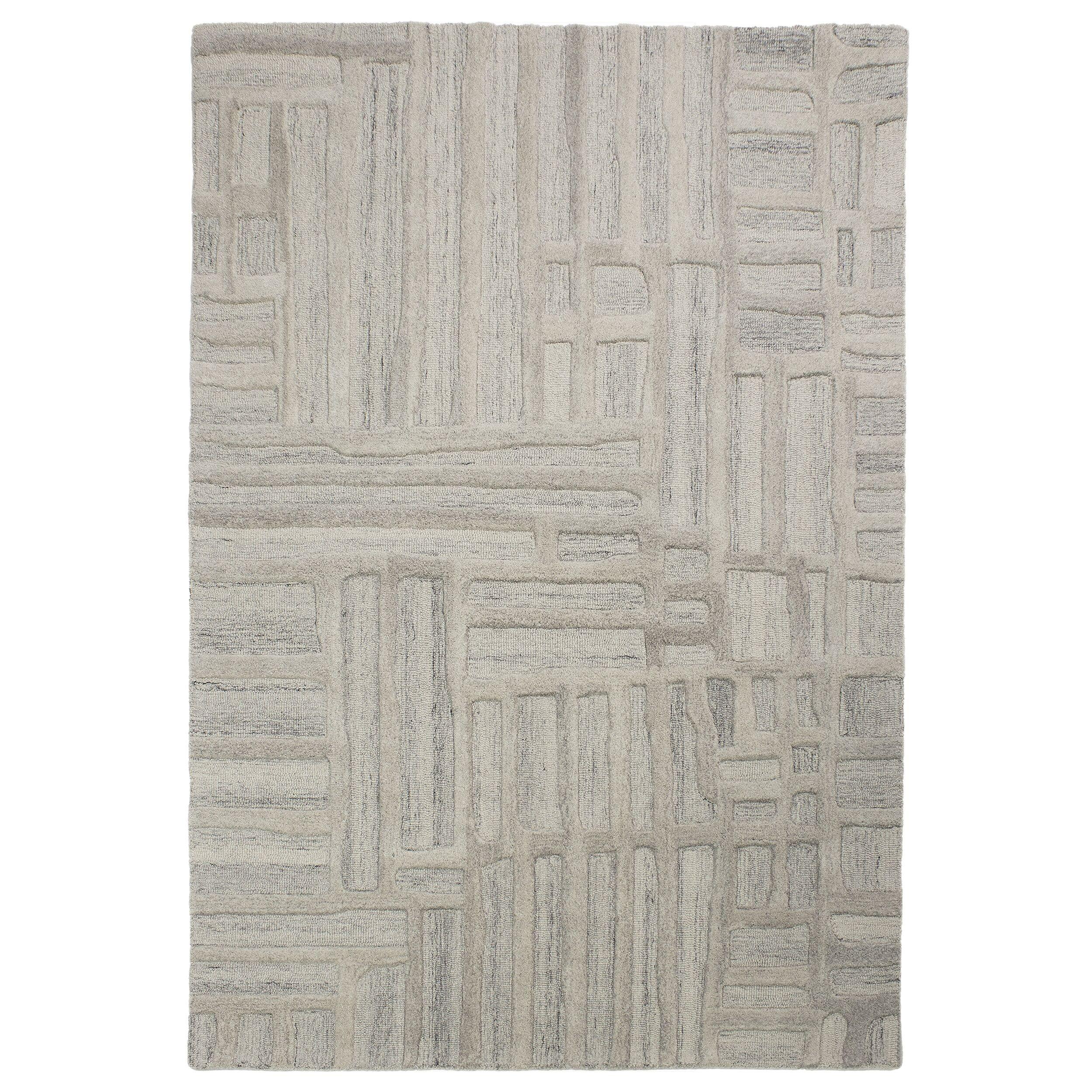 TEPPICH aus Wolle EDALE in Natur, abstrakt, Florhöhe 6 mm, 160 x 230 cm - Beige, Textil (160/230cm) - KADIMA DESIGN