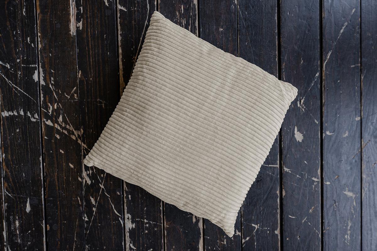SPITZKISSEN MADELINE Cremeweiß Cord - Creme, Textil (50/14cm) - KAWOLA