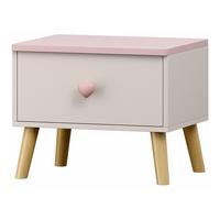 KINDERNACHTTISCH Sandnes - Rosa/Weiß, Holz/Holzwerkstoff (38/31/30cm) - [en.casa]