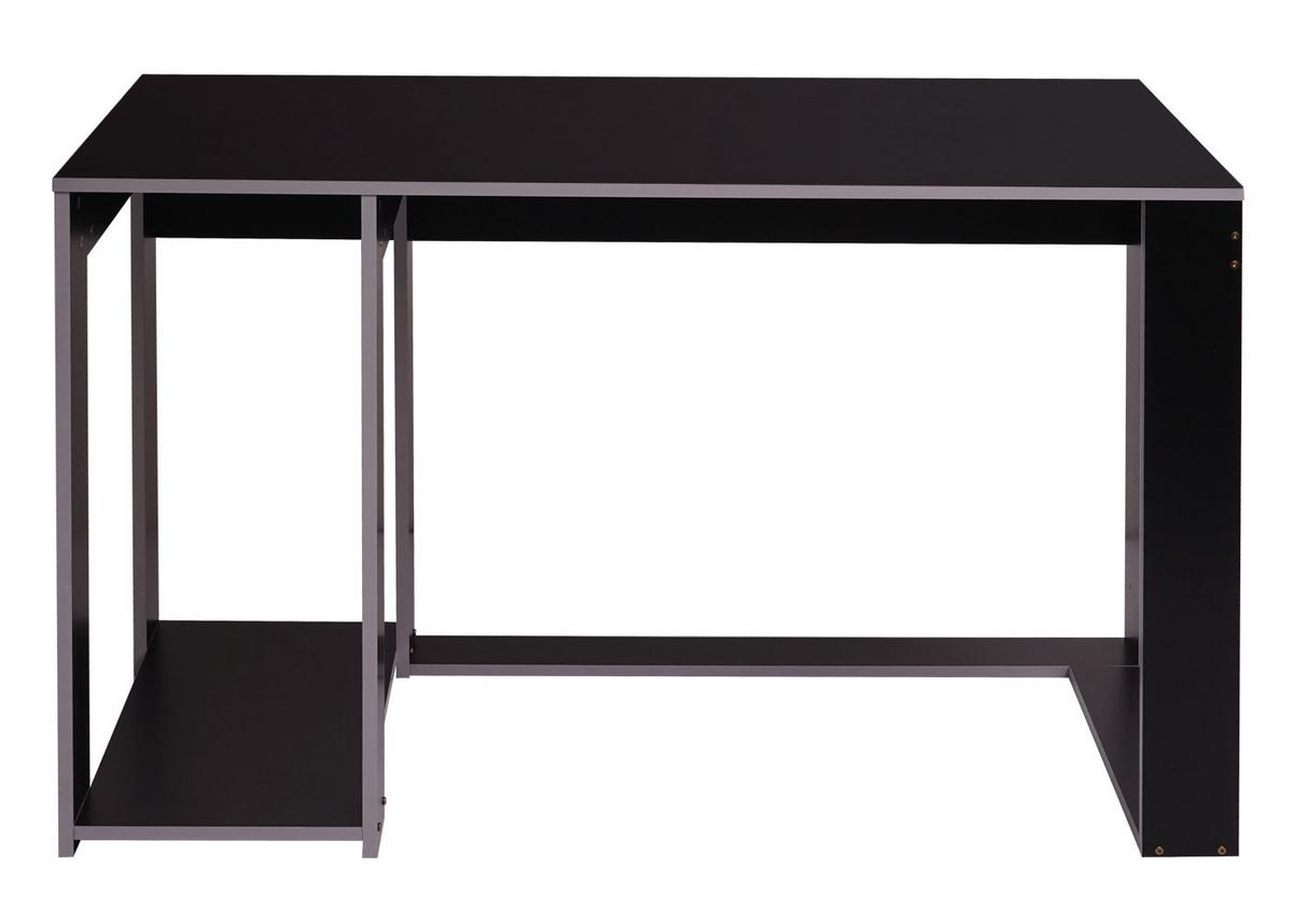 SCHREIBTISCH rechteck Schwarz, Grau - Schwarz/Grau, Holzwerkstoff (60/120/76cm) - MCW