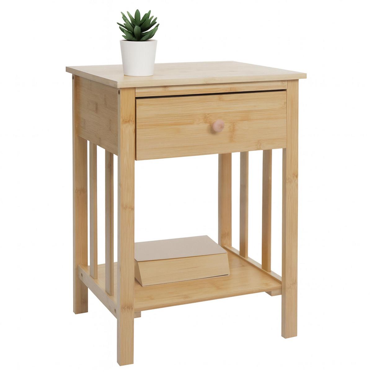 NACHTTISCH rechteckig Beige - Beige, Holz (40/55/30cm) - MCW