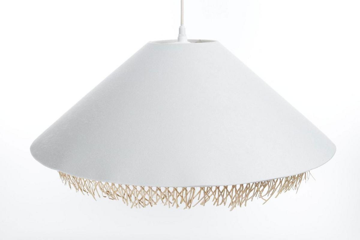 HÄNGELEUCHTE Weiß 60/26 cm - Weiß, Naturmaterialien (60/1.3/26cm) - ONZENO
