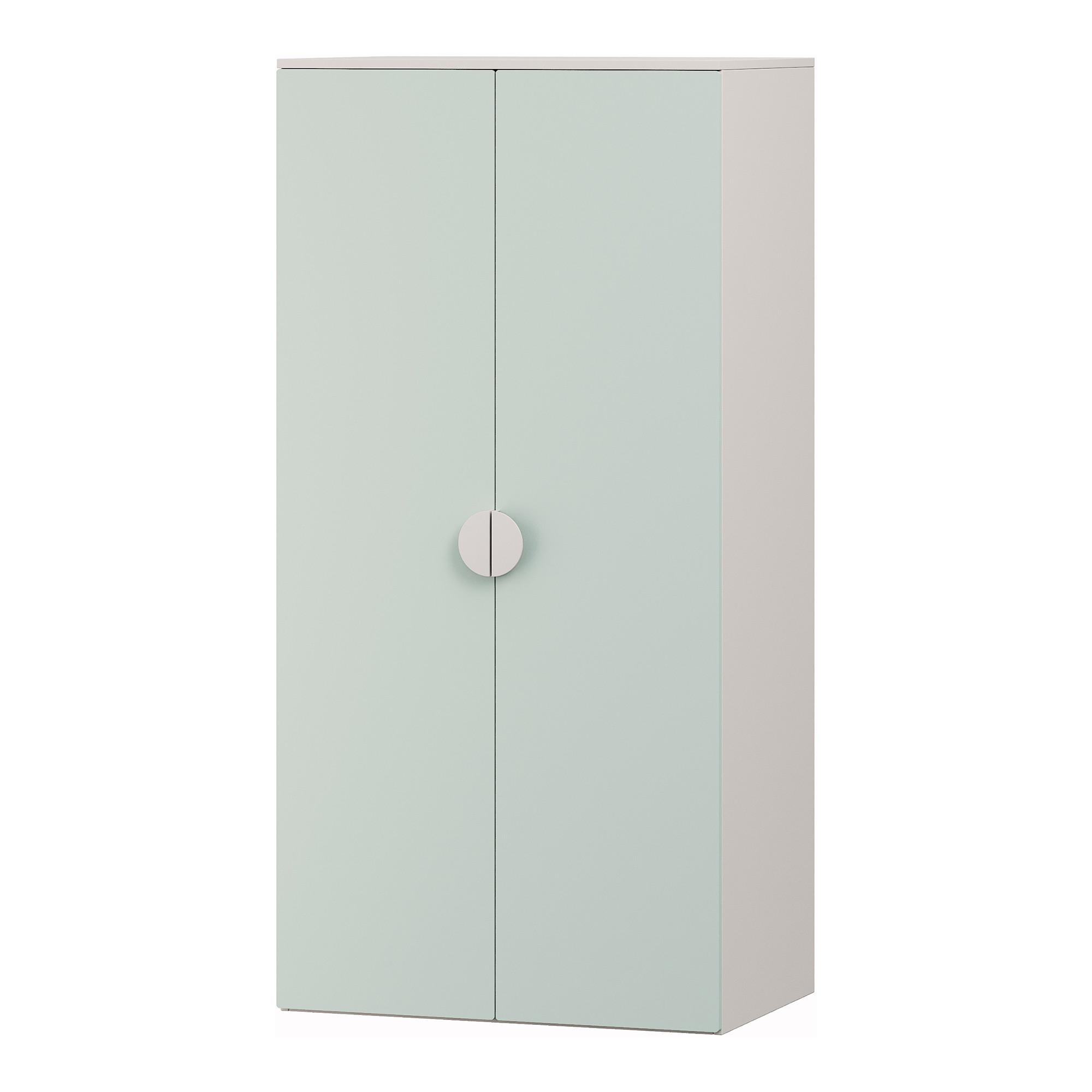 KINDERKLEIDERSCHRANK Sandnes II. - Weiß/Mintgrün, Holzwerkstoff (40/123/60cm) - [en.casa]