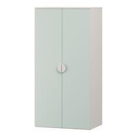 KINDERKLEIDERSCHRANK Sandnes II. - Weiß/Mintgrün, Holzwerkstoff (40/123/60cm) - [en.casa]