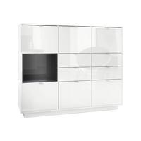 HIGHBOARD Metro Einsatz in Schwarz Hochglanz - Schwarz Hochglanz, Holzwerkstoff (153/123/37cm) - Vladon