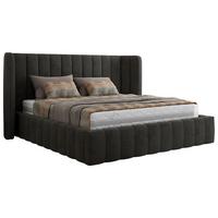 POLSTERBETT GOLETTA CLASSIC 140/200 - Dunkelgrau Velvet - Multipocket-Matratze - Dunkelgrau, Textil (140/200cm) - MKS