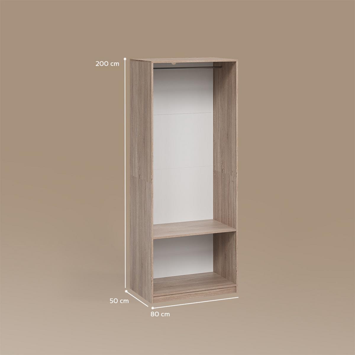 KLEIDERSCHRANK Trento Sonoma - Sonoma Eiche, Holzwerkstoff (80/200/50cm) - Livinity®