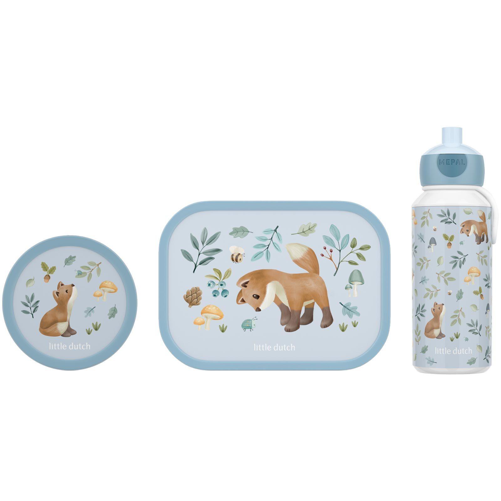 LUNCHSET Campus Forest Friends 3-tlg. - Weiß/Hellblau, Kunststoff (2/2/2cm) - Mepal