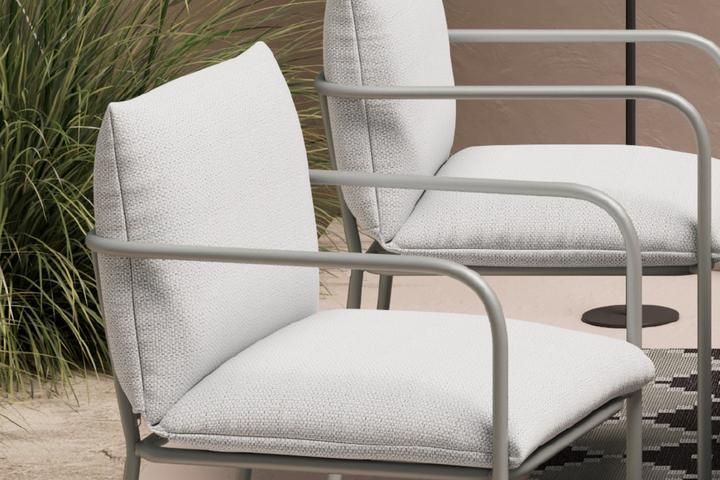 Gartentischgruppe Kissen Webstoff Creme Bezüge abnehmbar und waschbar imprägniert