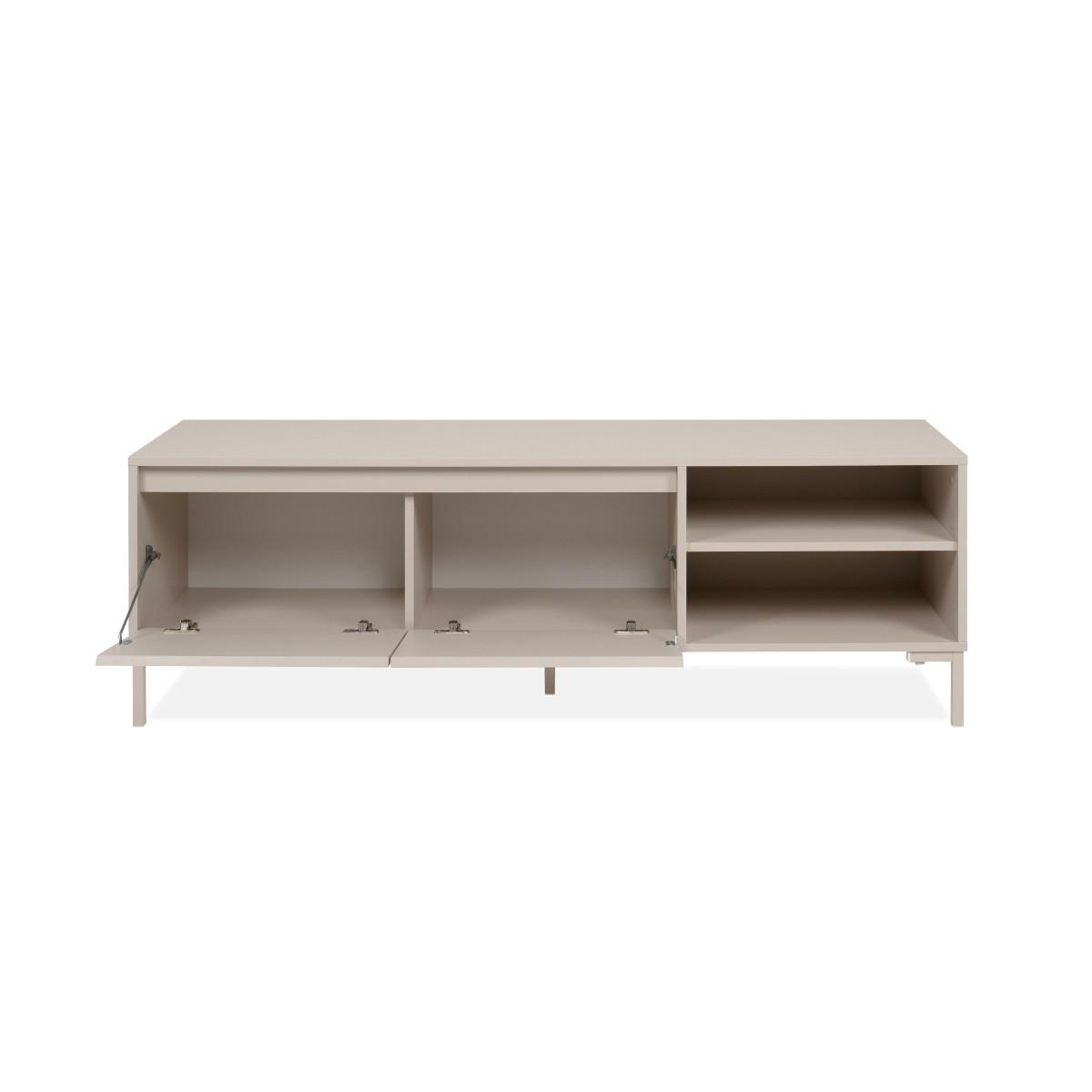 TV-MÖBEL 2 Türen, 2 Nischen, Farbe Kaschmir 150/40/49 cm - Beige, Holzwerkstoff (40/49/150cm) - Calicosy