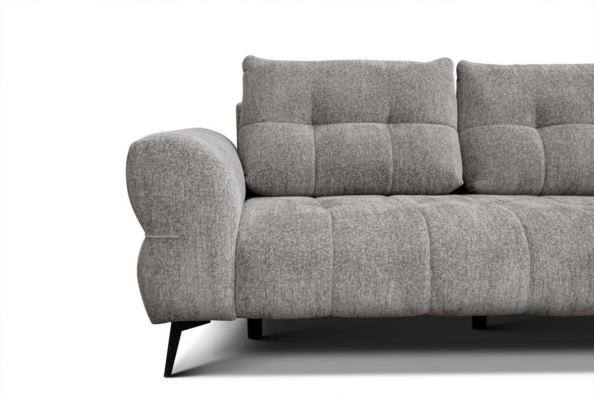 SOFA SALVINI 3-Sitzer, platingrau - Grau, Holz/Textil (237/88/99cm) - Wozimo