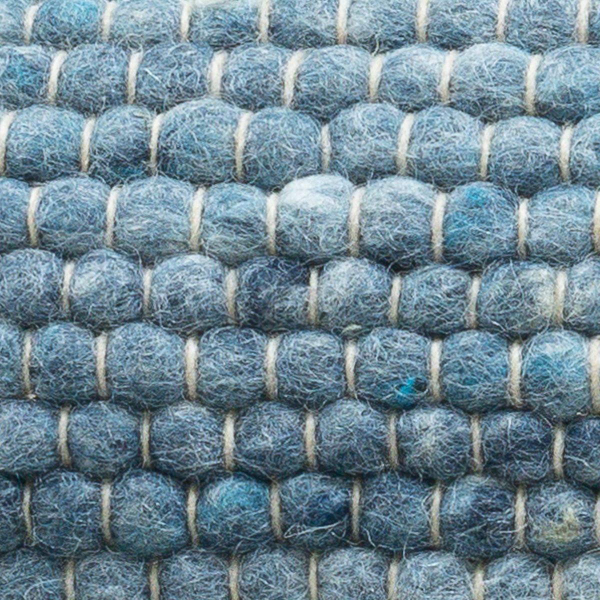 HANDWEBTEPPICH Atlas 40x60 cm - Blau, Textil (40/60cm) - Rug and Roll