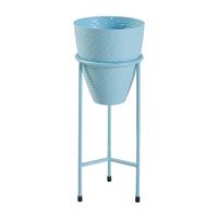 BLUMENSTÄNDER Asten - Hellblau, Metall (16/16/40.5cm) - [en.casa]