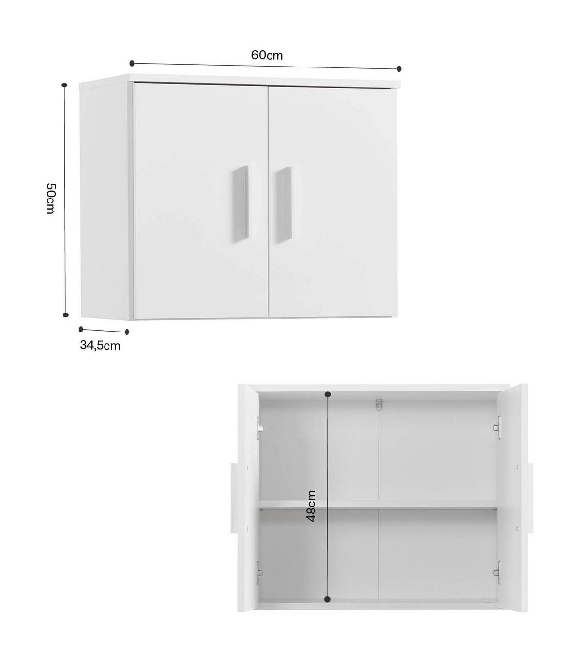 MEHRZWECKSCHRANK AUFSATZT Der Turm - Weiß, Holzwerkstoff (60/50/34.5cm) - Mokebo